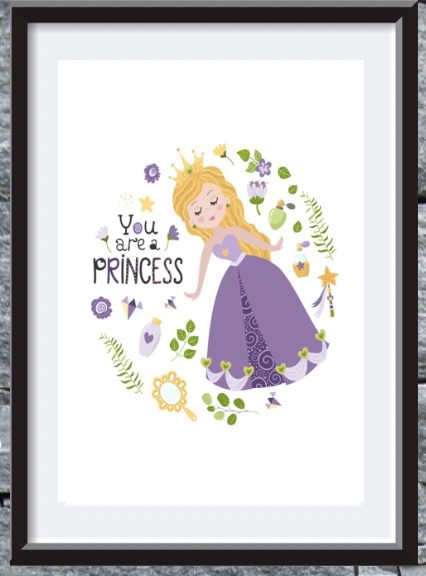 Princess Prints Nursery Prints Wall Decor Bedroom Art Set -   Disney  princess names, Disney princess art, Disney princess printables