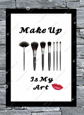 Make up Brushes Wall Art A4