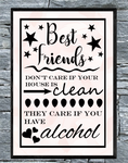 Best Friend Typography Wall Art Print