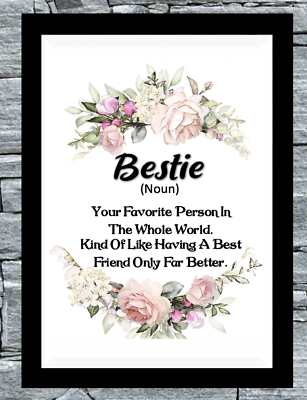 Wall Print Gifts for Best Friend Unframed